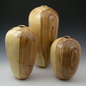 English Walnut Vessel Trio