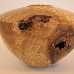 Spalted Ash hollow form