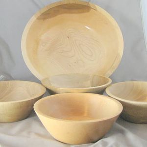 Salad Bowl set of Maple