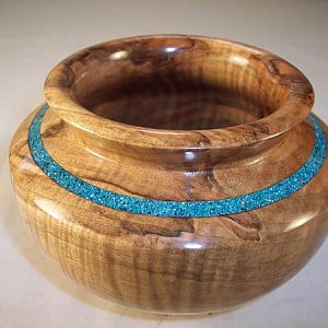 Turquoise inlay hollow form