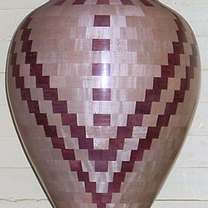 curly maple & purpleheart vessel