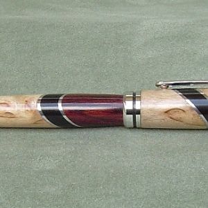 Cocobolo, Ebony, Masur Birch and Aluminum Pen