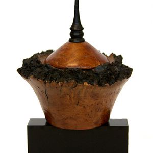 Burr elm box with Ebony Finial