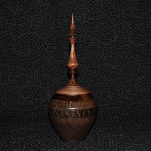 Small Lidded Walnut Bowl