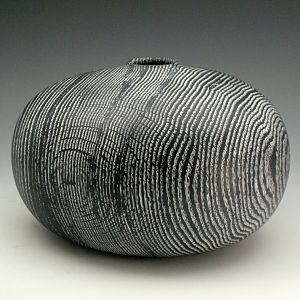 B&W Pinstriped Vessel