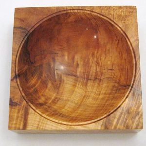 square figured maple bowl top