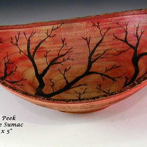 Chinese sumac natural edge bowl