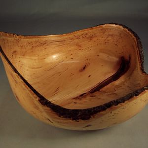 Hickory Natural Edged Bowl