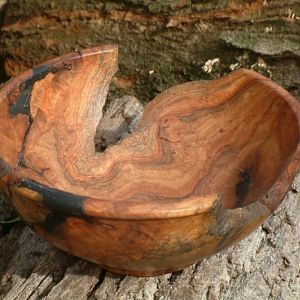 Elm Burl with Black Epoxy