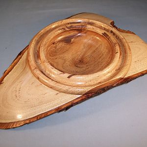 Pecan Natural Bark Bowl
