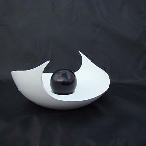 Carved and painted bowl.