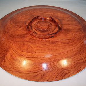 Bubinga Platter bottom