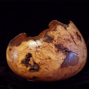 Cherry burl natural edge closed form