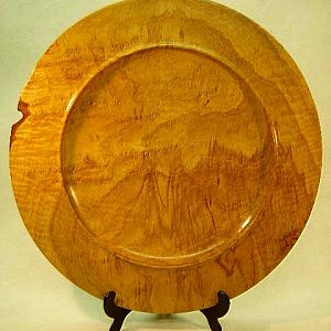 A painting in Oak burl