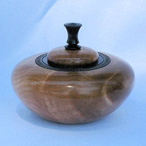 Figured Maple and Ebony Vessel