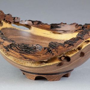 Wormy Mesquite Natural Edge Bowl