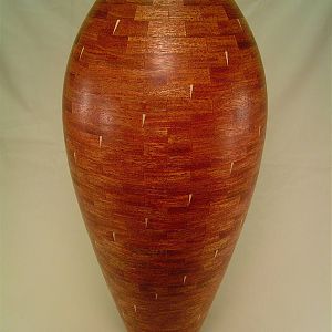 African Mahogany vase