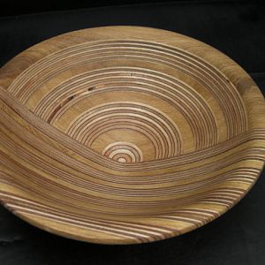 Bowl from scrap flooring panels