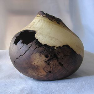 Natural Edge Walnut Hollow Form