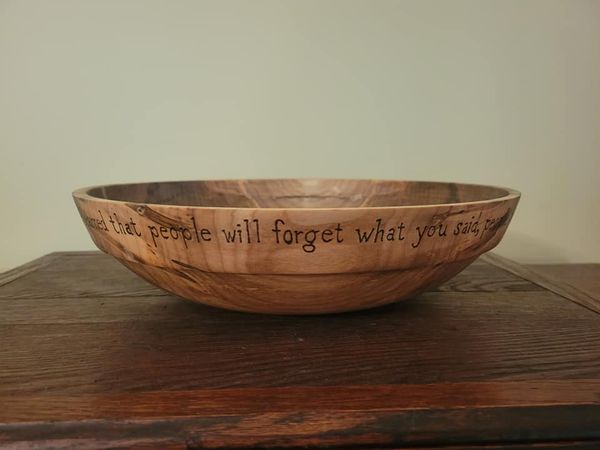 13" maple salad bowl