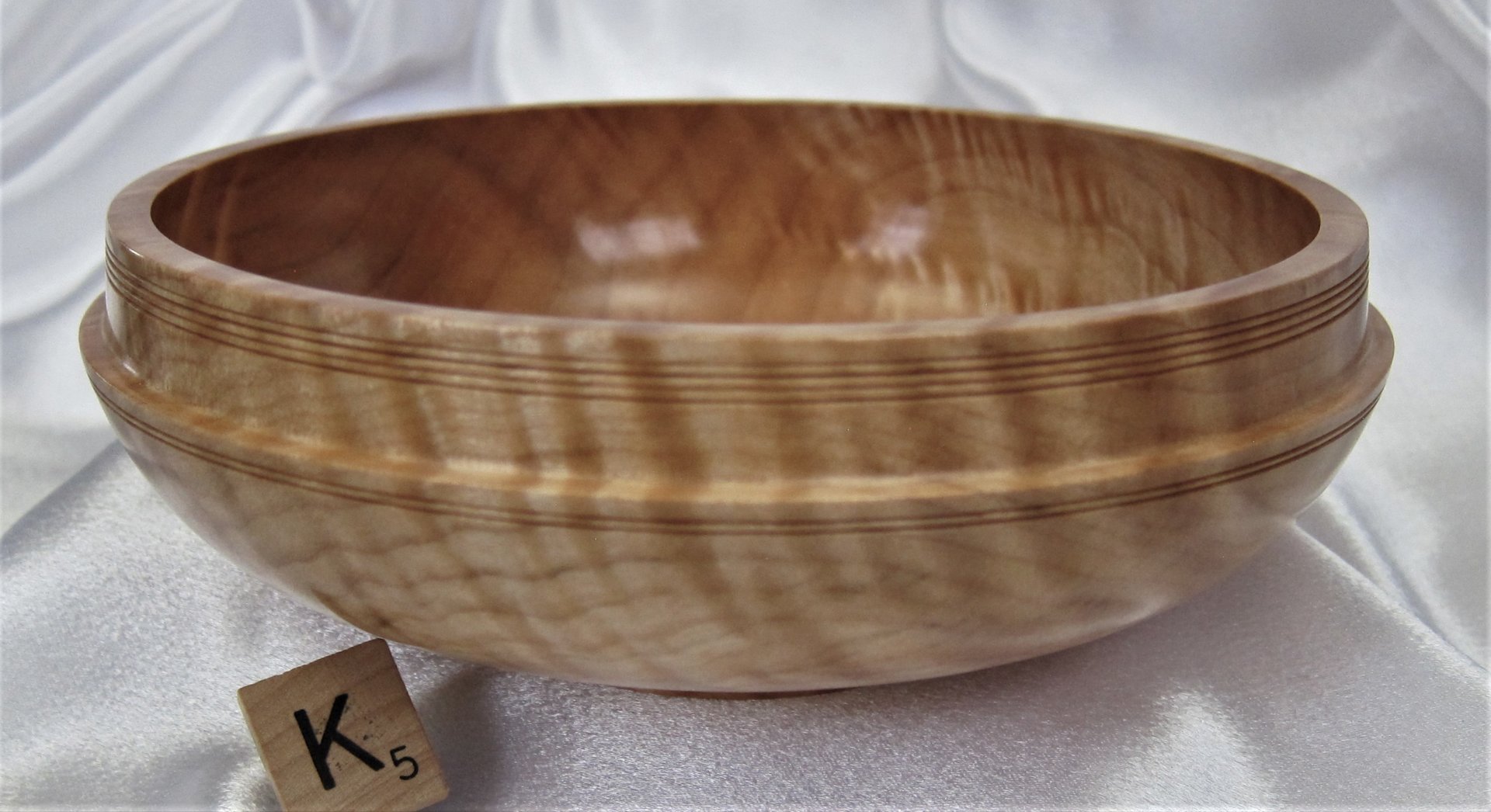 #2056 Quilted Maple bowl.