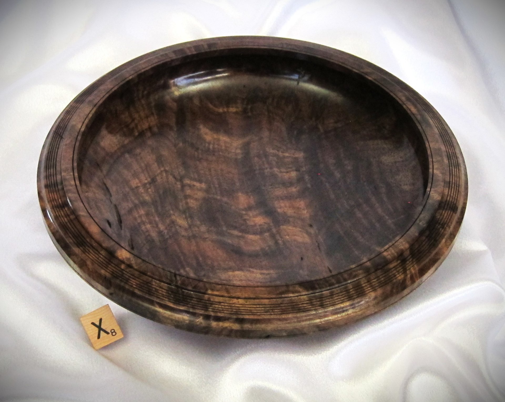 #2060 super curly Oregon Claro Walnut Burl bowl.