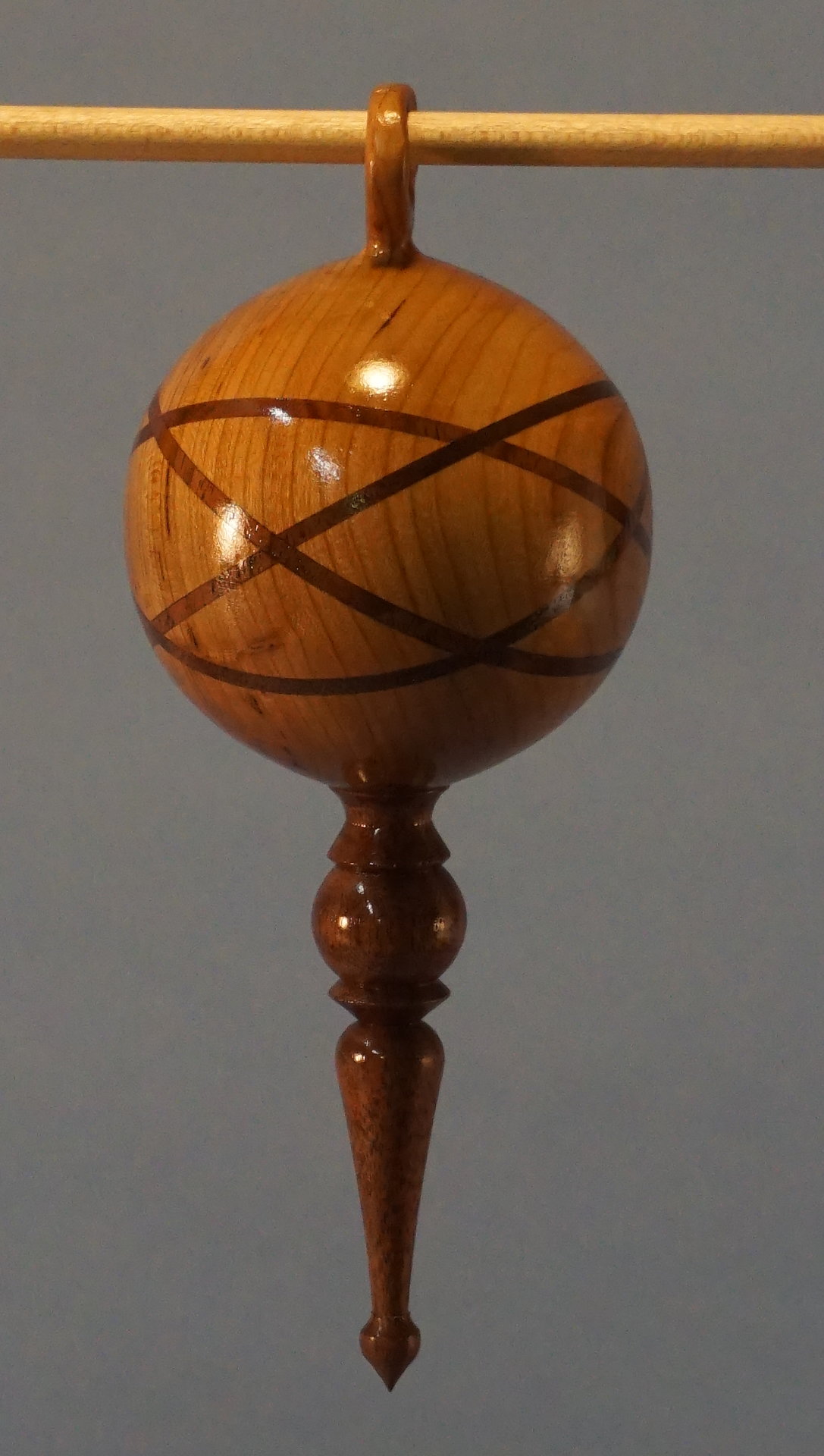 22073 Cherry with walnut Ornament