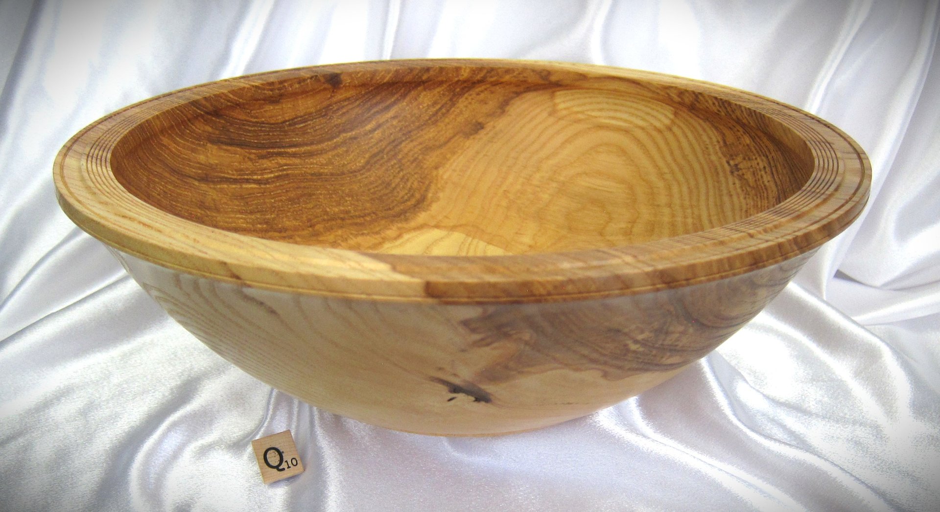 #2217 White Ash salad bowl.