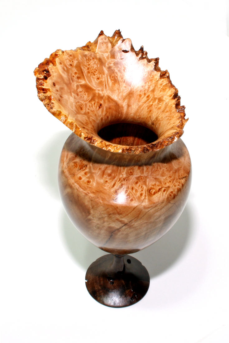 2nd Pic of Hollow Form on Walnut Pedestal
