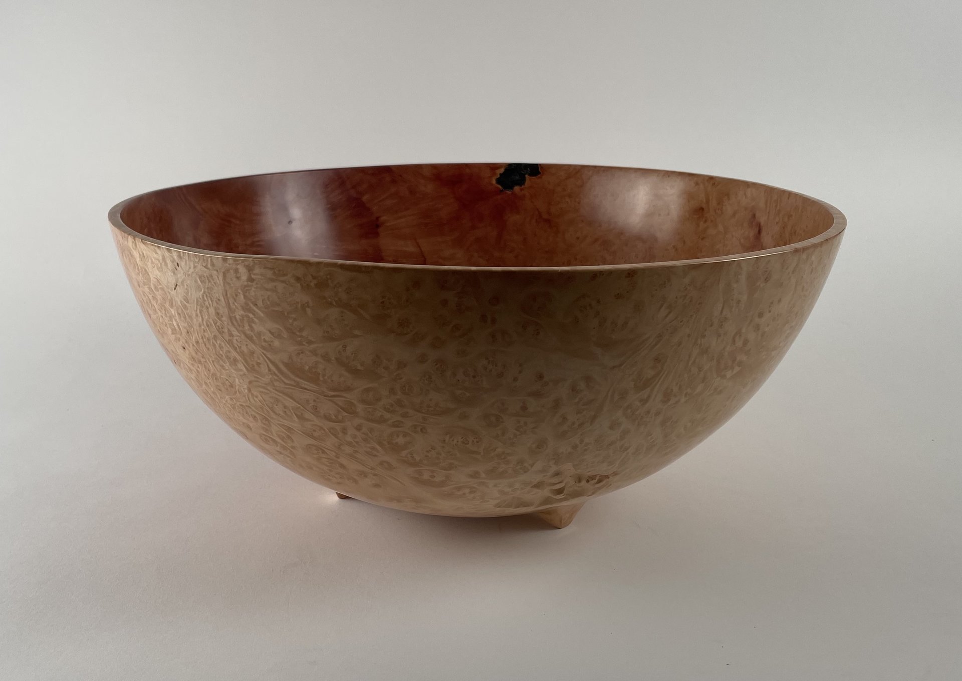 3 Footed Arbutus Burl Bowl