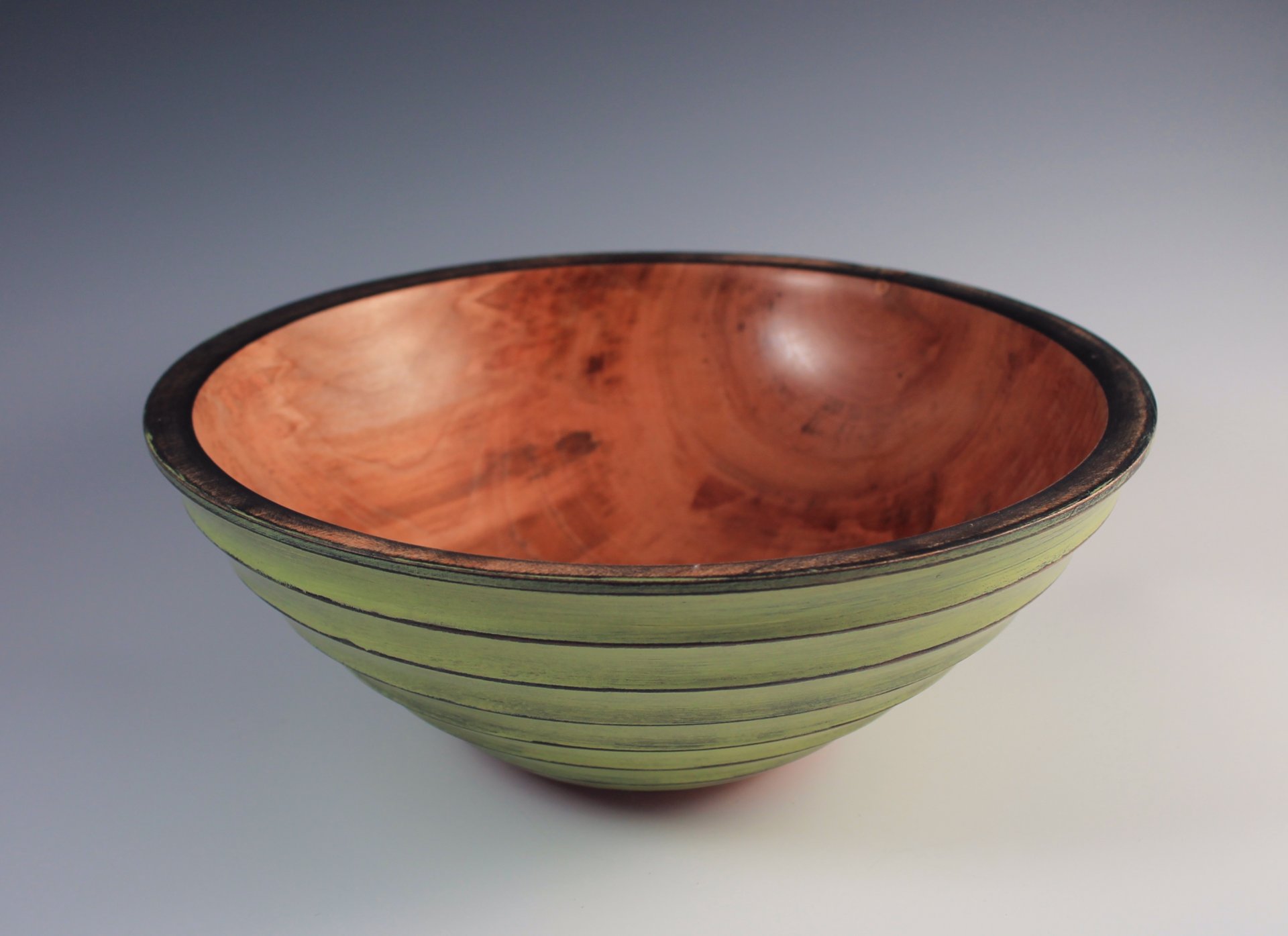 9" x 5" Milk Panted Maple Burl Bowl