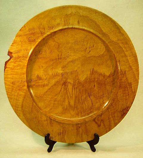 A painting in Oak burl