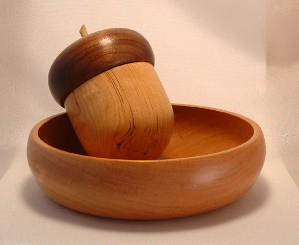 Acorn with cherry bowl