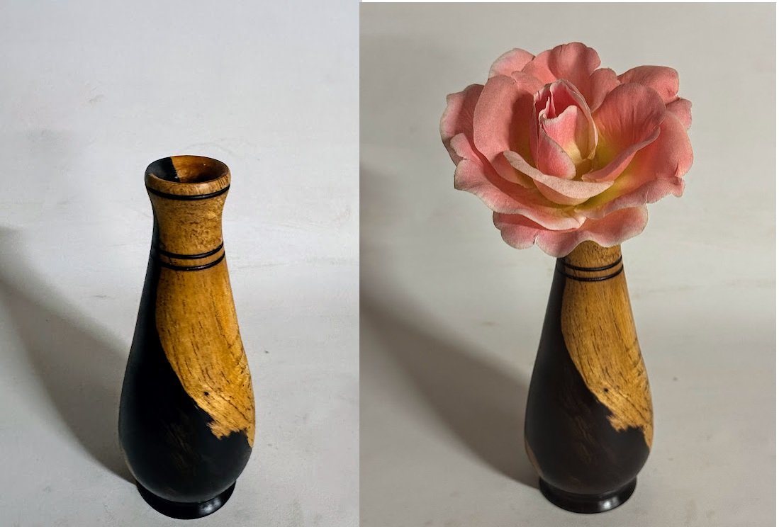 African black wood bud vase.