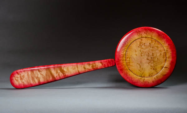 Air brushed birds eye maple mirror