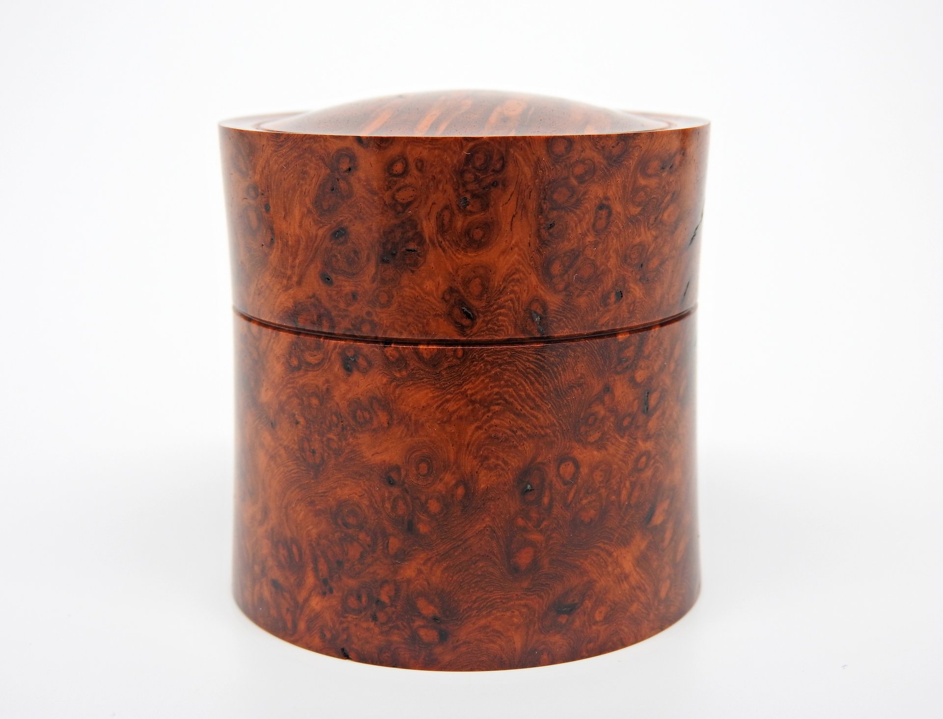 Amboyna Burl Lidded Box