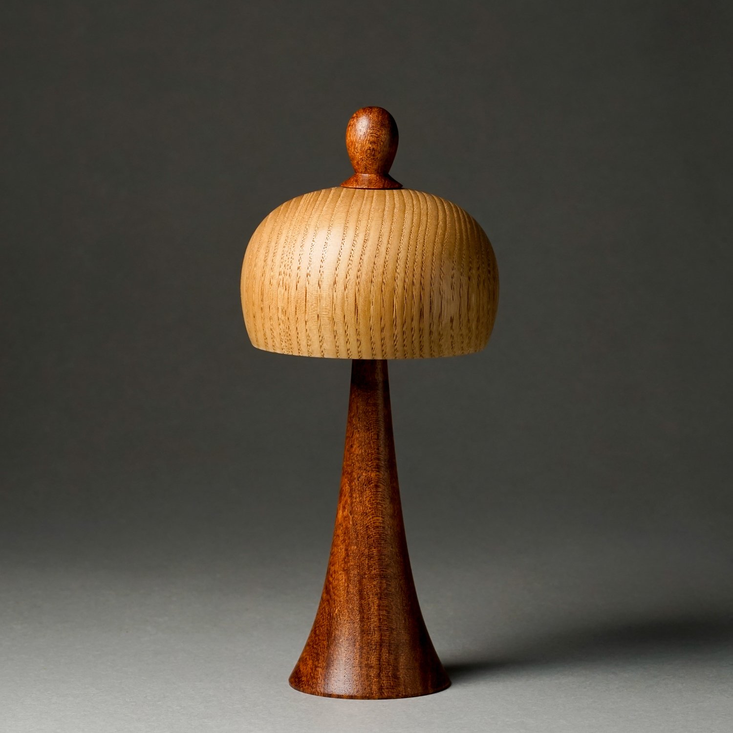 American Chestnut and Mesquite Captured Spin Top