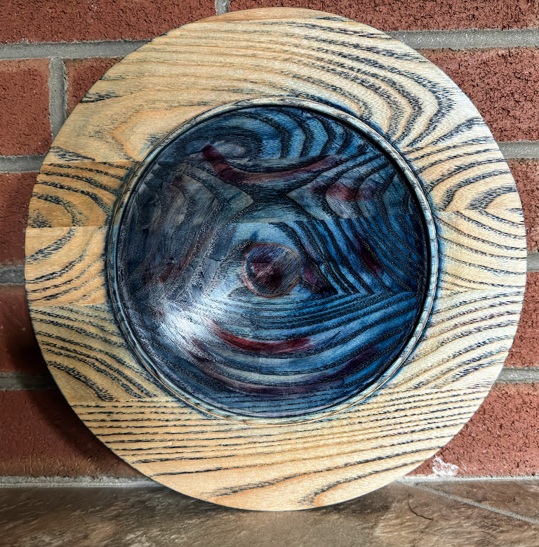 Beach platter front blue