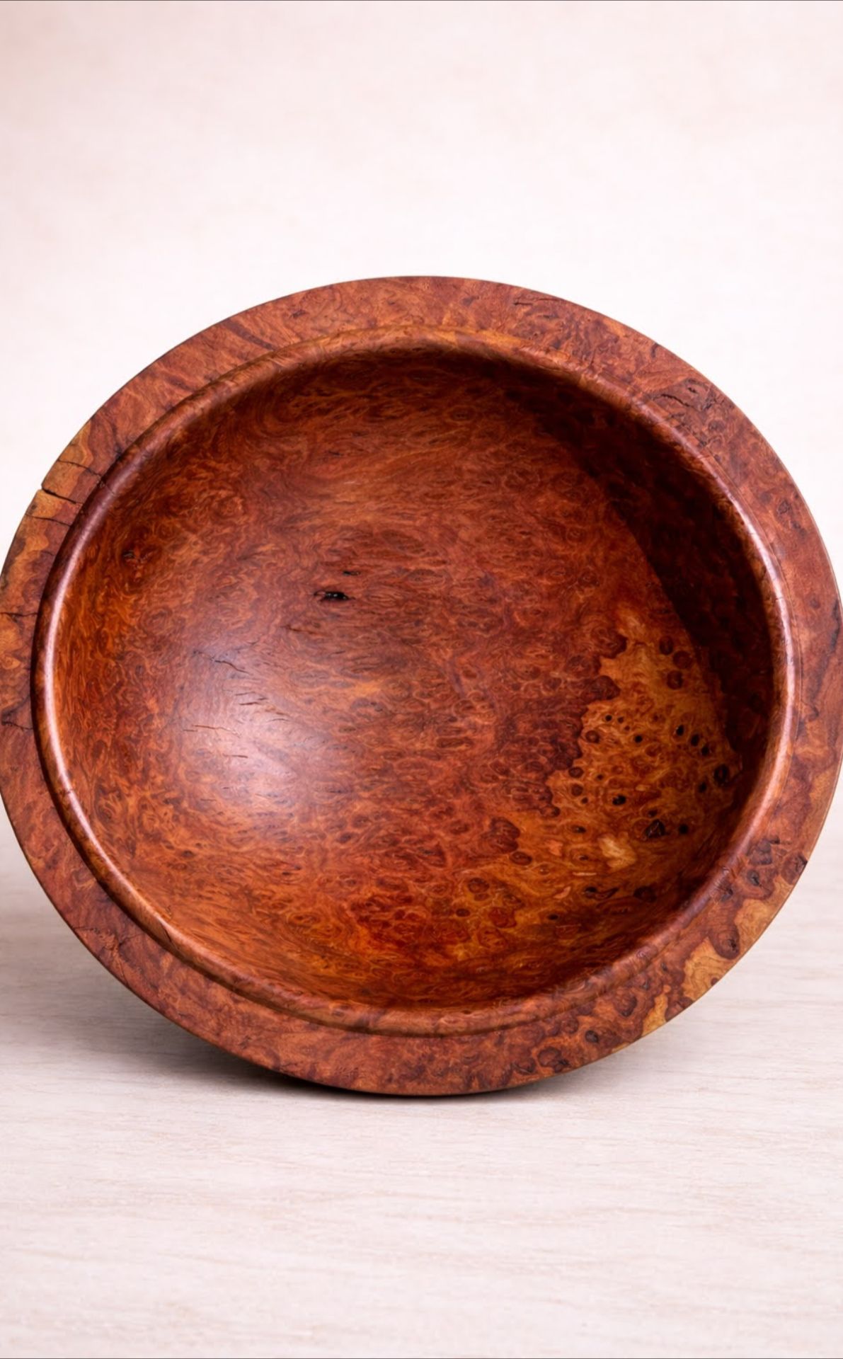 Beaded Bimble Box Burl Bowl (front)