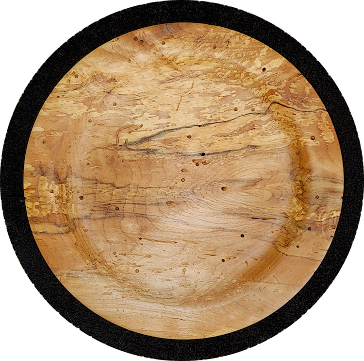 Beetle-eaten spalted Maple Plate