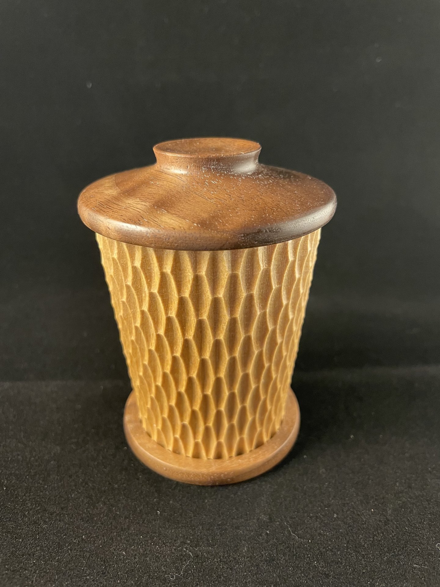 Birch box with walnut accent