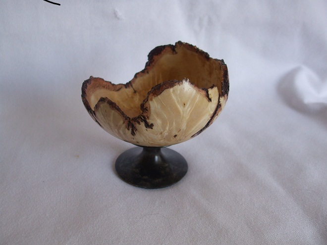 Birch root burl goblet.