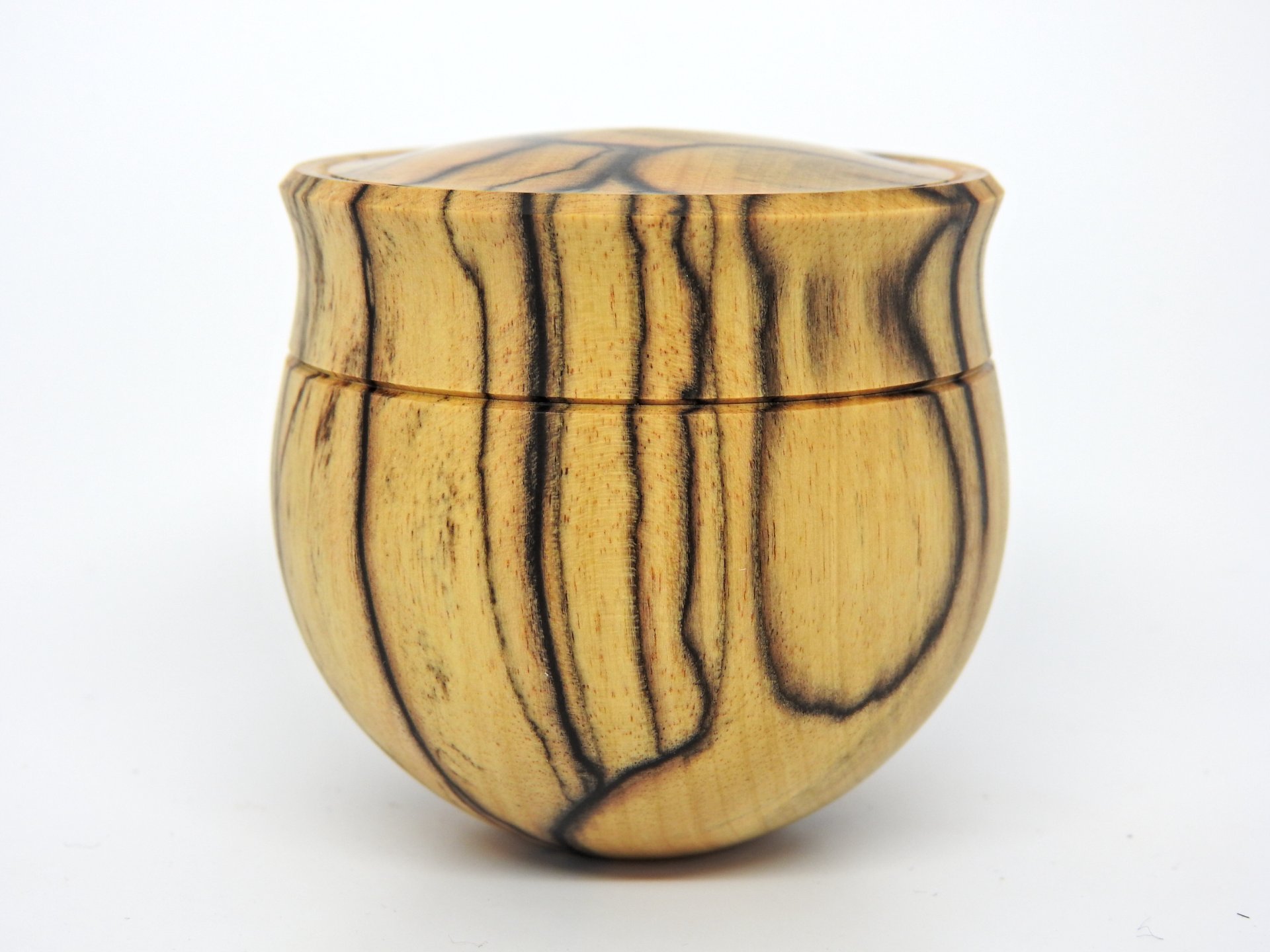 Black and White Ebony Round Bottom Box