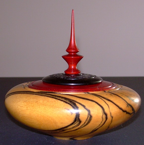 Black and White Ebony Vessel