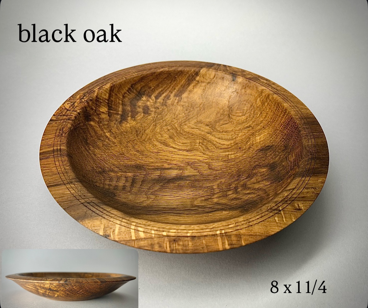 Black oak dish