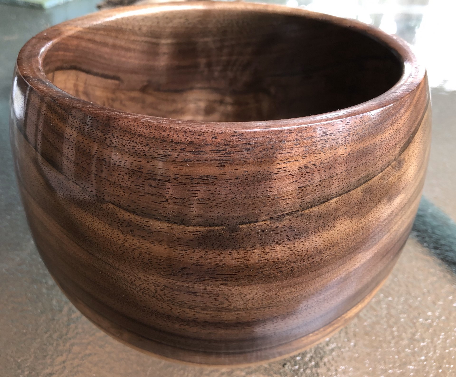 Black walnut bowl