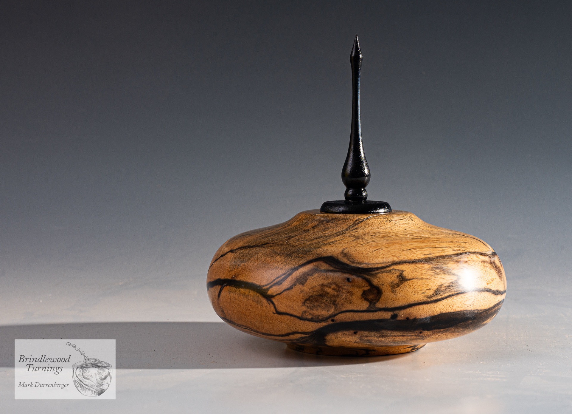 Black & White Ebony with Maple finial