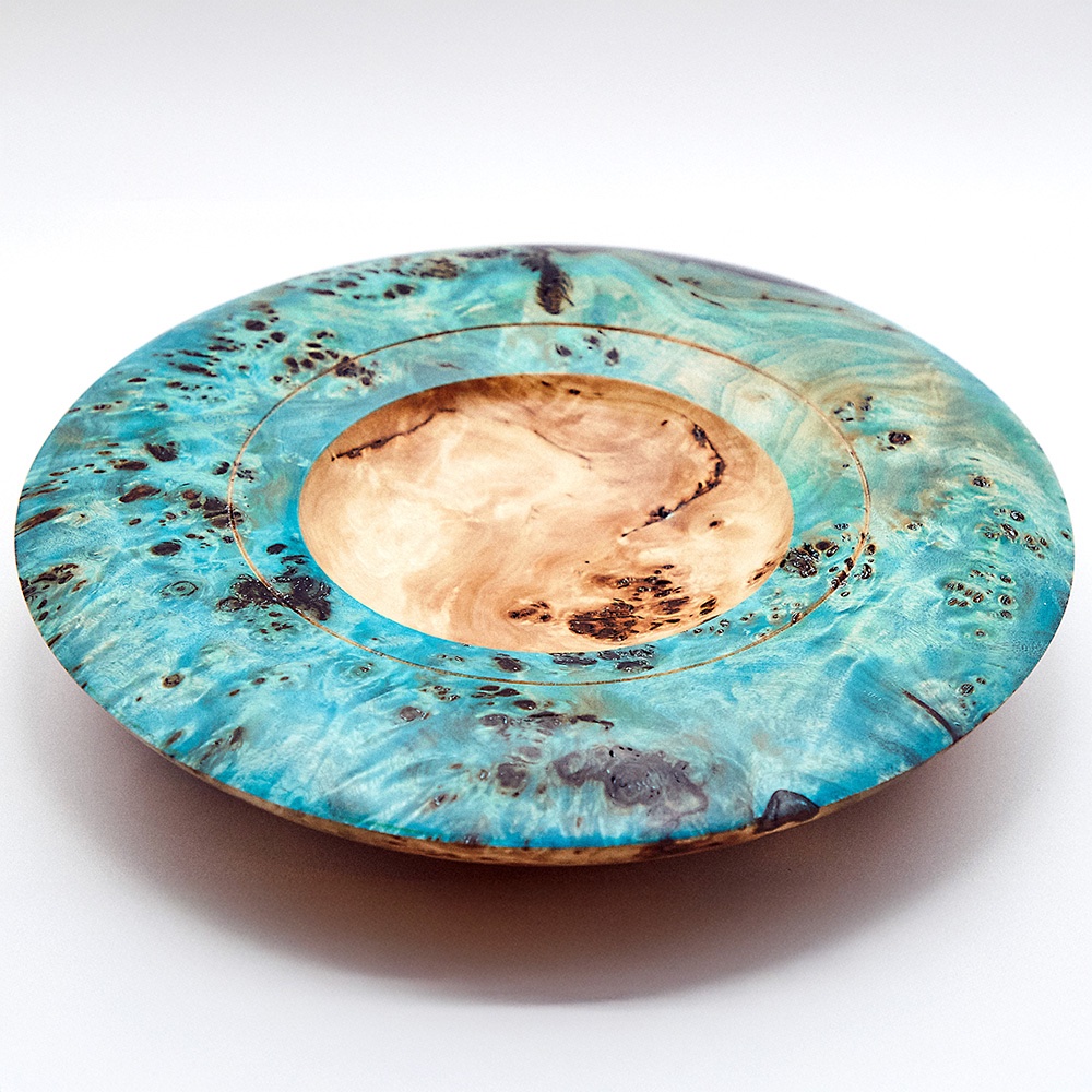 Bowl made of poplar burl