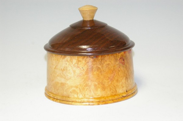 Box Elder burl/ Walnut Lidded Box