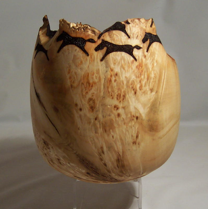 Box Elder Burl with horses